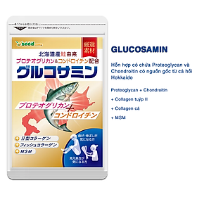 Viên Uống Bổ Xương Khớp Glucosamine Chứa Proteoglycan và Chondroitin Từ Cá Hồi Hokkaido Seedcoms Nhật Bản