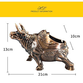 Mua Gạt tàn con Trâu hoạ tiết hoa văn cổ bằng hợp kim đồng