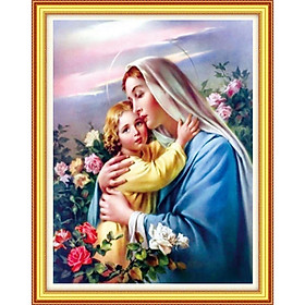 Tranh đính đá Tình yêu Đúc Mẹ Maria - chưa đính