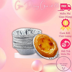 Mua Set 100 cốc chén khuôn giấy bạc nhôm nướng hàu bánh tart trứng siêu tiện lợi