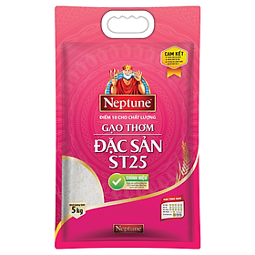 Hình ảnh Gạo Thơm Đặc Sản ST25 Neptune túi 5kg