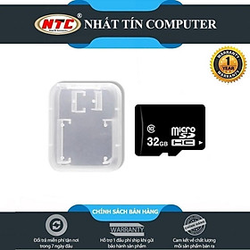 Mua Thẻ nhớ microSDHC NTC 32GB Class 10 (Đen) + Tặng kèm hộp thẻ