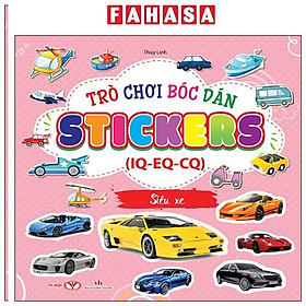 Sách - Trò Chơi Bóc Dán Sticker IQ-EQ-CQ - Siêu Xe