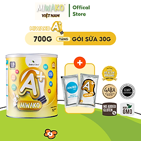 (Date 2025) Sữa Hữu Cơ Miwako A+ Hộp 700g Vị Vani Nhập Khẩu Malaysia, Sữa Hạt Organic Dinh Dưỡng Phát Triển Trí Não & Chiều Cao Cho Bé Từ 1-6 Tuổi Vị Ngọt Thanh Dễ Uống