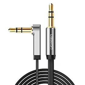 Dây Audio 3.5mm dẹt,mạ vàng 1 đầu vuông 90, TPE dài 0.5m UGREEN AV119 10596 - Hàng chính hãng