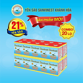 [Combo 20 lọ] Nước Yến sào Sanvinest Khánh Hòa không đường lọ 70ml - S102