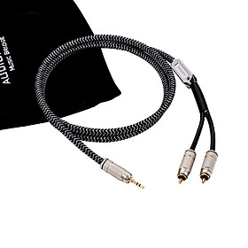 Dây Tín Hiệu Âm Thanh Hifi Audiomeca 3.5mm Ra 2 Đầu RCA Chống Nhiễu Dài