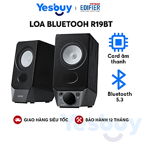 Mua Bộ loa 2.0 cao cấp EDIFIER R19BT có Bluetooth 5.3 Hỗ trợ kết nối có dây AUX và kết nối tai nghe - Hàng chính hãng - Bảo Hành 12 Tháng