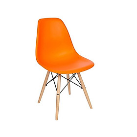 Ghế Ăn - Ghế Café Nhựa Chân Gỗ TH01 E5 - Cam