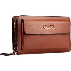 Ví cầm tay nữ thời trang da bò cao cấp 2 ngăn khóa, KT 21x12x5cm