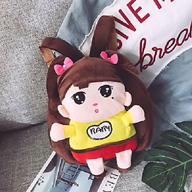 Ba lô thú bông búp bê đeo nơ dễ thương cho bé gái