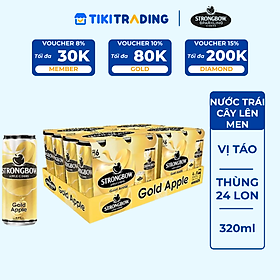 Thùng 24 Lon Nước Táo Lên Men Strongbow Vị Táo Nguyên Bản 320ml/lon