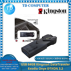 Hình ảnh USB 64GB Kingston DataTraveler Exodia Onyx DTXON 3.2 - Hàng chính hãng FPT phân phối