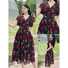 Hình ảnh [HCM] Đầm xòe họa tiết lạ mắt D106 - Khánh Linh Style - Lady Fashion