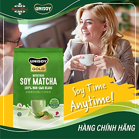 Bột đậu nành Matcha Unisoy 210g (10 gói x 21g)