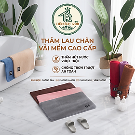 Thảm chân Vải Mềm Phòng Khách Nhà Tắm Nhà Bếp Siêu Thấm Nước - Màu ngẫu nhiên