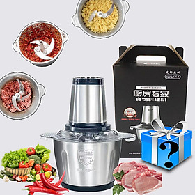 MÁY XAY THỊT ĐA NĂNG - XAY GIÒ - XAY THỰC PHẨM NẤU ĂN - XAY ĐA NĂNG - CỐI INOX CÔNG SUẤT CAO [Tặng kèm quà ngẫu nhiên]