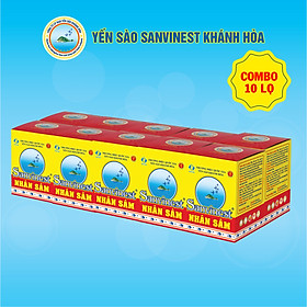 Combo 10 lọ Nước Yến sào Sanvinest Khánh Hòa Fucoidan Nhân sâm - 207