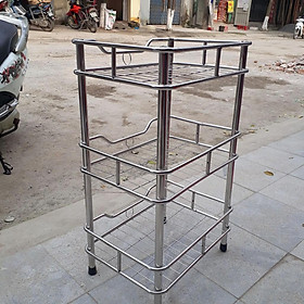 Mua Giá inox úp chén tách 3 tầng  cao 68 cm