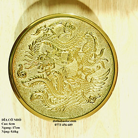 Đĩa đựng trái cây ( mâm bồng)  bằng đồng thương hiệu Thuận Phát (3 cỡ: 6cm, 10cm, 11cm)
