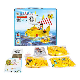 Bộ Lắp Ráp Submarine Pirate Ship Pirate Ship Lele Brother (8505) (520 Chi Tiết)
