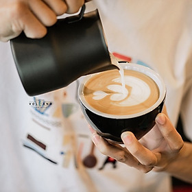 Mua Ca đánh sữa Motta màu đen Teflon Inox 304 mũi tròn