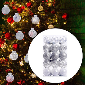 30 Delicate Christmas Ball Ornaments Pendants for Indoor Xmas Party Home Decor