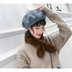Mũ nón nồi berer nữ phong cách màu xám xanh Nón nồi nữ dạ cao cấp dành cho nữ