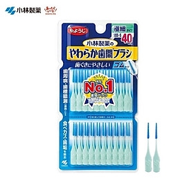 Bàn chải kẽ răng cao su mềm Kobayashi chữ I size SSS-S ( 40 chiếc ) - made in Japan