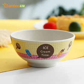 Chén bát ăn cho bé Bamboo Life BL7065 hàng chính hãng làm từ sợi tre thiên nhiên Chén bát ăn dặm cho bé Dụng cụ ăn dặm Đồ dùng ăn dặm cho bé