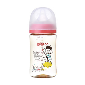 Bình sữa Pigeon nhựa PPSU Plus thế hệ III phiên bản Nhật hình Gấu 160ml/240ml