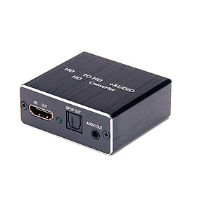 HD to HD + 3.5mm Audio Splitter Adapter, SPDIF, COAXIAL, 2CH/5.1CH, Audio Extractor Converter Audio Splitter with USB