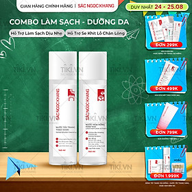 Bộ đôi làm sạch và dưỡng ẩm Sắc Ngọc Khang Nước tẩy trang 145ml + Nước hoa hồng 145ml