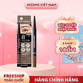 Bút Chì Sáp Kẻ Lông Mày Chống Trôi Lõi Siêu Mịn Kissme Heavy Rotation Eyebrow Pencil (0,09 G)