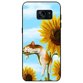 Ốp lưng in cho Samsung S7 Edge Mẫu Mèo Ngủ