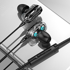 Tai Nghe Gaming Có Dây Nhét Tai Chơi Game Chống Ồn Có Mic In Ear Cho tất các dòng điện thoại Jack cắm 3.5 HiFi lõi kép siêu bass A4