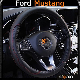 Bọc vô lăng volang xe Ford Mustang da PU cao cấp BVLDCD - OTOALO