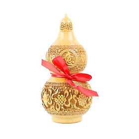 Hồ lô gỗ đào 17cm - Thâu Thu Tà Khí, Hóa Giải Bệnh Phù, Mang Lại Bình An Cho Gia Chủ.