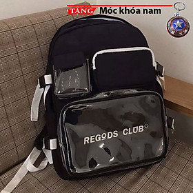 Balo học sinh đựng laptop 15,6 inch Trẻ siêu ngầu Colkids Hộp trong suốt DF45 Tặng móc khóa hình khiêng