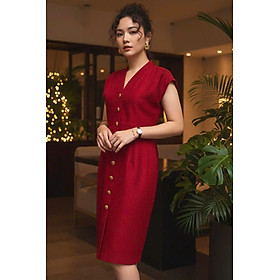 Đầm Ôm Body Tweed Đỏ Dự Tiệc thời trang thiết kế Hity Dre084