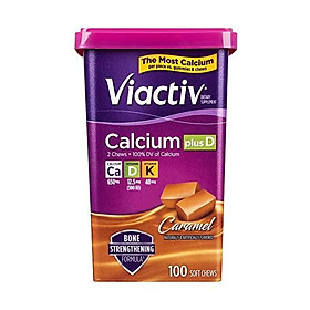 Viactiv Calcium +D Supplement Soft Chews, Caramel, 100-Count