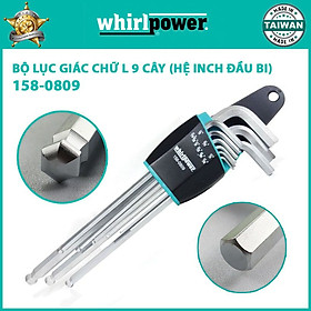 Mua BỘ LỤC GIÁC CHỮ L 9 CÂY (HỆ INCH ĐẦU BI) WHIRLPOWER 158-0809