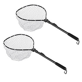 Hình ảnh Fly Fishing Net, Bass Trout Landing Net, Folding Fishing Nets Fresh Water, Safe Fish Catching or Releasing