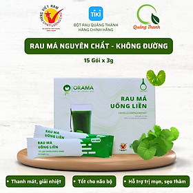 Rau Má Uống Liền ORAMA không đường 15x3g- rau má tươi nguyên chất, tăng cường dinh dưỡng