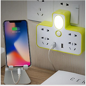 Ổ cắm điện tích hợp cổng cắm usb và đèn ngủ tiện lợi