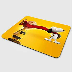 Mua Miếng lót chuột mẫu Cún Snoopy Nền Vàng (20x24 cm) - Hàng Chính Hãng