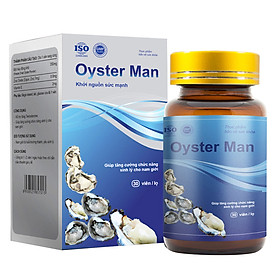 Viên Uống Tăng Cường Sinh Lý Nam OYSTER MAN (Hộp 30 Viên) Bổ Sung Kẽm, Vitamin E Phục Hồi Sinh Lực Phái Mạnh, Cải Thiện Tinh Trùng Yếu Ít ( Hộp 30 Viên)