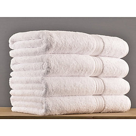 Khăn tắm dùng cho Spa, khách sạn - Màu Trắng - KT 65cmx135cm
