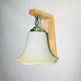 Đèn tường - đèn cầu thang đế gỗ - Kèm bóng LED chuyên dụng