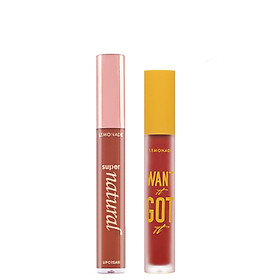 Combo 2 son kem lì Lemonade SuperNatural 5g và Want It Got It Lipcream 5g